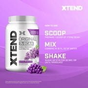 XTEND Original BCAA Powder, Sugar Free Post Workout Muscle Recovery Drink with Amino Acids and 7g BCAAs, Glacial Grape Flavor, 90 Servings