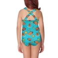 thumbnail image 5 of Yuyamidu Capyabra Girls One Piece Swimsuit with Crossback Strap Summer Quick Dry Bathing Suit Sleeveless Crewneck Beach Swimwear Cute Cartoon Swimming Suits, 5 of 7