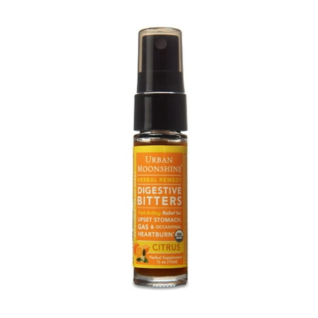 Urban Moonshine Digestive Bitters Citrus 15 ml - 12 Servings - Relief for Gas, Bloating, & Occasional (Best Meds For Bloating)