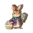 thumbnail image 1 of Binwennn Retro Easter Wooden Decorations Rabbit Wooden Hollow Rural Farmhouse Easter Home Decorations Suitable For Tree Family Party Decoration Hand Painted Stained Glass Window Hanging Decorated, 1 of 4