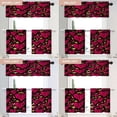 thumbnail image 6 of bufiio Polka Dot Leopard Print Heart Tier Curtains for Kitchen Windows, Pink Seamless Pattern Bright Window Curtain Panels Multilayer Polyester Blackout for Living Room Bathroom 2 Pack 26 x 24 in, 6 of 6