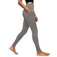 thumbnail image 3 of TGPMGRZ High Waisted Leggings with Pockets for Women Elastic Waisted Solid Yoga Pants Leggings Tight Petites Comfort Grey Size XXL, 3 of 6