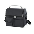 thumbnail image 4 of Raindrops 1Pc Insulation Bag Black Lightweight PVC Cotton Stylish Stripe Design Large Capacity, 4 of 7