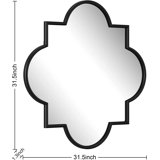 31 in.×31 in.Black Metal Frame Accent Vanity Bathroom Arch Decorative Wall Mirror - Walmart.com
