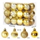 thumbnail image 3 of Juego de bolas de árbol de Navidad doradas, 3 of 4
