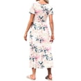 thumbnail image 6 of TARAINYA Summer Dresses for Women Casual Floral Dress Pocketed Flared Hem Midi Beach Sundress, 6 of 8