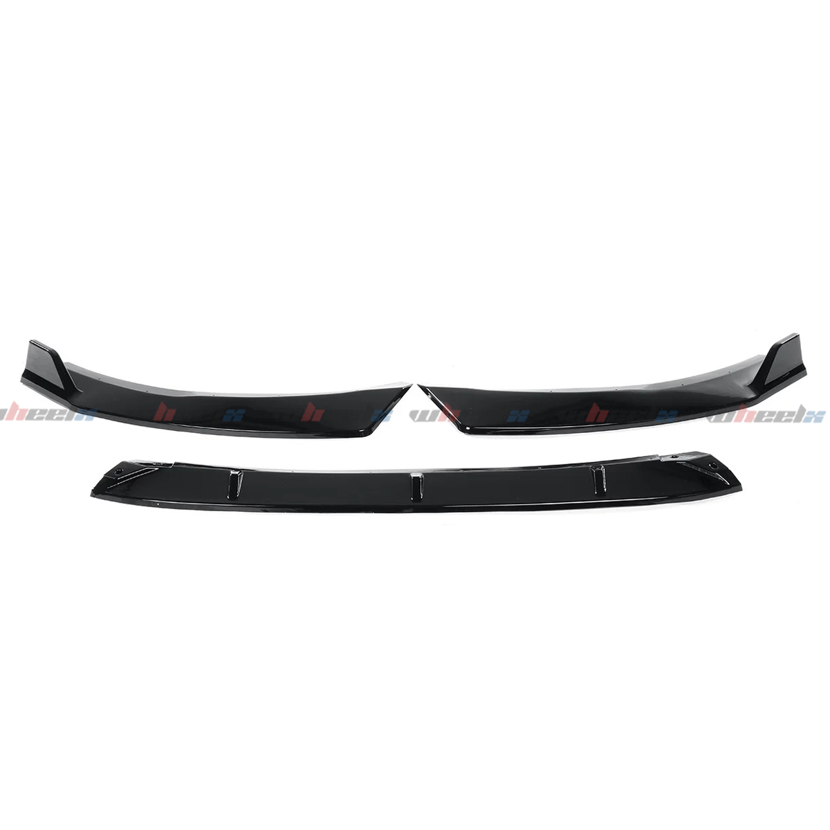 WheelX 3Pcs Front Bumper Lip Compatible with 2021-2025 Kia K5 (Glossy Black), Air Dam Fits for EX LX LXS GT-Line, Lower Chin Splitter Spoiler Protection Body Kit