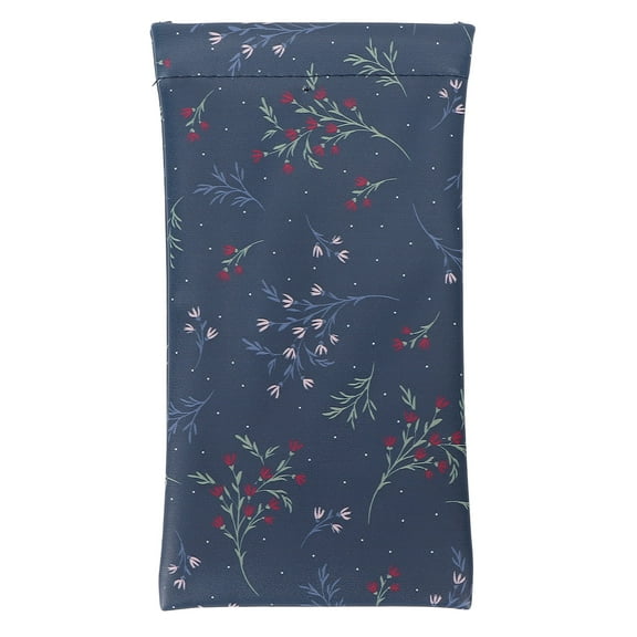 Sunglasses Pouch, Soft Wear Resistant Elegant Eyeglasses Bag Composite Leather Stylish Flower Pattern For Mobile Phone For Home Travel