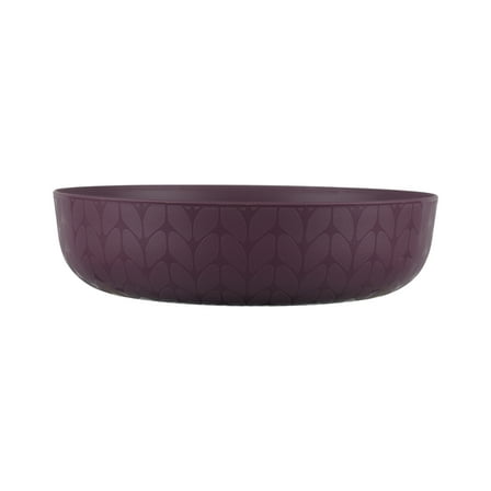 Mainstays - Purple Round Plastic Dinner Bowl, Interwoven Braided Etched, 42-Ounce