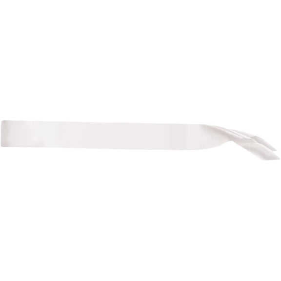 Satin Sash 33" X 4" - 6 Pack (1 Per Package) - White