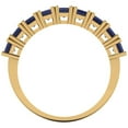 thumbnail image 5 of 2.61 ctw Wedding Band for Women - 18K Yellow Gold Simulated Tanzanite Stackable Eternity Ring, 5 of 6
