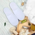 thumbnail image 2 of 20 Pares de Pantuflas Desechables con Punta Cerrada para Mujeres y Hombres Pantuflas Desechables Antideslizantes de Felpa Cepillada Ultrafinas para Hotel y Hogar, 2 of 5