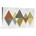 thumbnail image 1 of Global Gallery's 'Mod Triangles II Retro' By Michael Mullan Stretched Canvas Wall Art, 1 of 4