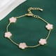thumbnail image 5 of Pulsera de flores de cinco pétalos, estilo europeo y americano, con la suerte y la flor de cinco hojas., 5 of 6