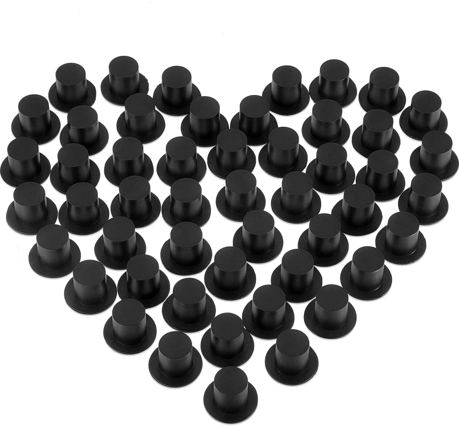 Mini Black Top Hats Plastic Top Hats 