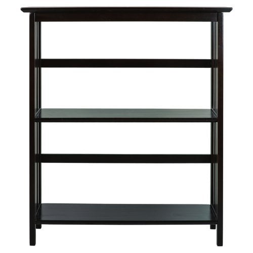 Mission Style 3-Tier Wood Bookcase