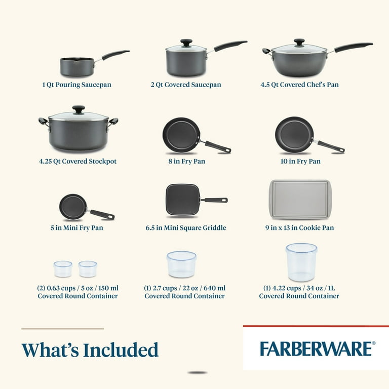 Mini Cookware Set in Cream, Fry & Sauce Pan