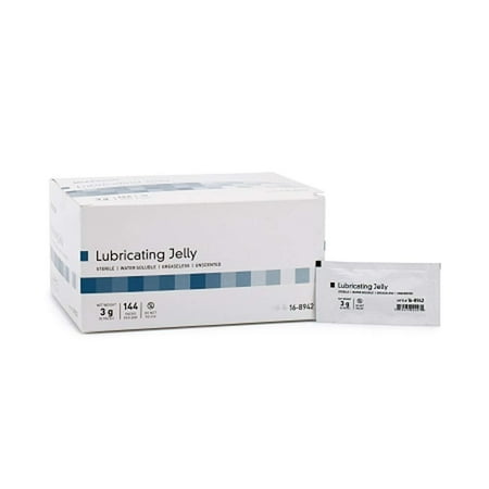 864 Packets of Lubricating Jelly. 3 Gram in a Packet. Lubricant Jelly in Individual Packets for Medical procedures. Latex-Free. Sterile, Water Soluble, greaseless,