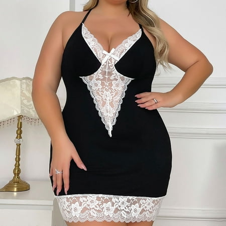 PuPy Sexy Lingerie For Women Plus Size Push Up Bra  Cute Valentines Day Lingerie Rainbow Lingerie For Women Crotchless Plus Size Blue Dress Nightgown With Built Clearance Deals