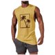thumbnail image 2 of Camiseta sin mangas de cuello redondo para hombre, informal, a la moda, con estampado, deportiva, de poliéster, 2 of 5