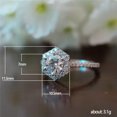thumbnail image 2 of K-KED Fashion 925 Silver Filled Ring Women Cubic Zircon Wedding Ring Sz 6-10-7, 2 of 6