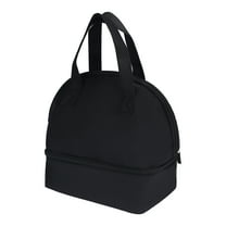 Unique Bargains Lunch Bag Insulated Bag Cute Tote Bag Black