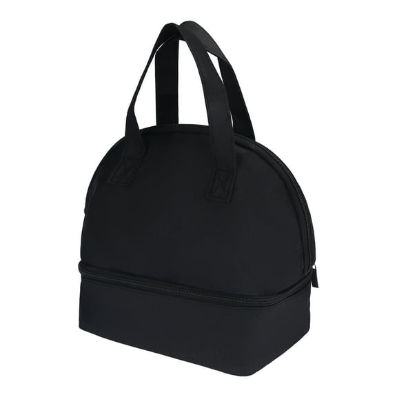 Unique Bargains Lunch Bag Insulated Bag Cute Tote Bag Black