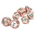 thumbnail image 4 of Juego de dados de Metal de 7 Uds., números claros, diferentes formas poliédricas, dados para juegos de mesa, 4 of 8