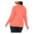 thumbnail image 2 of INC Womens Orange Long Sleeve Surplice Neckline Sweater Plus 2X, 2 of 3