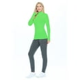 thumbnail image 2 of ACTIVE UNIFORMS Women's Long Sleeve Turtle-Neck T-Shirt Under Scrub (Lime Green, X-Large), 2 of 5