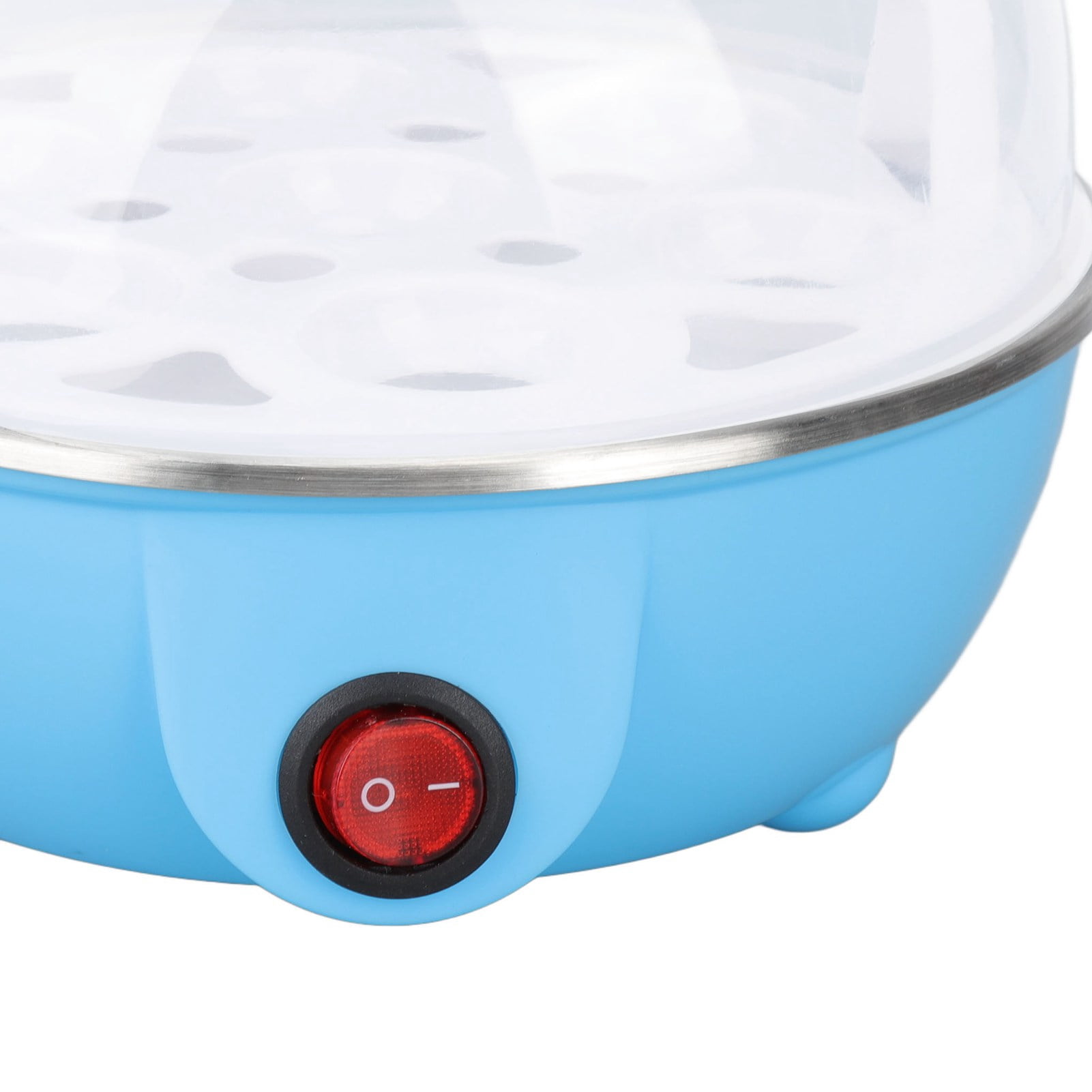 Egg cooker, egg cookware, up to 7 large boiled eggs, anti-drying, automatic power-off, egg heating plate, egg cookware PP, stainless steel material