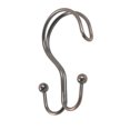 thumbnail image 4 of Carnation Home Fashions SLM-DO-03 Double Type Chrome Heavy Weight Metal Shower Curtain Hooks- Set Of 12, 4 of 4