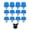 Blue_8mm, variant on 12Pcs Football Studs Soccer Cleats Football Boot Spikes Soccer Cleats for Training Competition Enduring