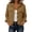 08#Beige, variant on Corduroy Cropped Jacket for Women, Trendy Button Down Long Sleeve Solid Color Shacket, Fall Casual Streetwear Outerwear with Pockets Army Green L