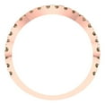 thumbnail image 5 of 0.36 ctw Wedding Band for Women - 18K Rose Gold Simulated Champagne Diamond Stackable Eternity Ring, 5 of 6