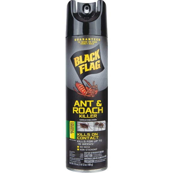 Black Flag Ant & Roach Killer Aerosol, Spring Fresh Scent, 17.5-Ounce, 12-Pack