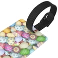 thumbnail image 3 of Sikiie Colorful Easter Eggs Luggage Tags Privacy Cover ID Label Suitcase Tags Identifiers For School Bags,Suitcases, 3 of 7