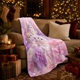 thumbnail image 3 of Dreamy Kitten Floral Portrait, Cozy Pet Portrait Pattern, Warm Flannel Blanket for Living Room and Bedroom with Detailed Artwork, Cat Lovers Just Because Gift, Pet Lover Home Decor, 3 of 9