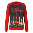 thumbnail image 3 of Chandail en Molleton de Noël pour Femmes Col Rond Pull Chaud Imprimé Mode Pull Mi-Long Veste Manches Longues Fermeture Cardigan Vacances Xmas Extérieur, 3 of 5