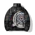 thumbnail image 2 of Abrigo de hombre con estampado 3D de rayas Illuminati, abrigos de invierno para hombre, abrigos de moda cálidos con diseño de búho, abrigos duraderos, nuevos abrigos, parkas de plumas, 2 of 4