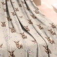 thumbnail image 3 of Beige Highland Cow Flower Pattern Blanket,Comfortable Soft Flannel Throw Blanket,All Season,Warm Lightweight Blankets for Sofa Bed Couch Living Room Chair,40"x50", 3 of 4