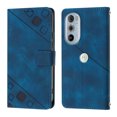 thumbnail image 2 of Compatible with Motorola Moto Edge 30 Pro Classic Embossed PU Leather Case with Card Holder Shockproof Cover, 2 of 5