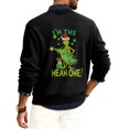 thumbnail image 3 of Mens Christmas Shirt Long Sleeve Mens Christmas Graphic Sweatshirt Army Green XXXL, 3 of 4