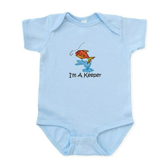 CafePress - I'm A Keeper FISH Infant Bodysuit - Baby Light Bodysuit, Size Newborn - 24 Months