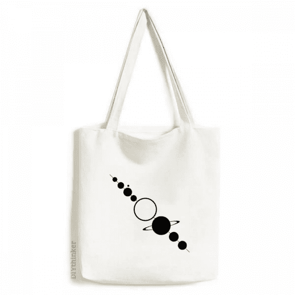 Serial Planetary Satellite Juxtaposition Tote Canvas Bag Shopping Satchel Casual Handbag
