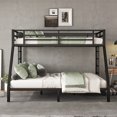 thumbnail image 2 of Twin XL over Queen Bunk Bed, Heavy Duty Metal Bunk Bed Frame with 2 Side Ladders and Full-length Guardrails, for Teens Adults Bedroom, Space-Saving Design, No Box Spring Needed, 2 of 7