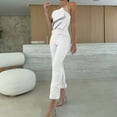 thumbnail image 5 of successthop Wide Leg Jumpsuits for Women Dressy Slim Sleeveless One Piece Backless High Waisted Long Solid Lounge Wear S, 5 of 8