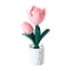 thumbnail image 1 of Lámpara de escritorio con forma de flor, funciona con pilas, bonita luz de noche, lámpara de mesita de noche, ambiente Tulipán, 1 of 8