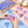 thumbnail image 3 of Cortadores de galletas con letras del alfabeto, cortadores pequeños de plástico para fondant de 2,5 pulgadas, molde de resina, cortadores de galletas con forma de letras azules., 3 of 6