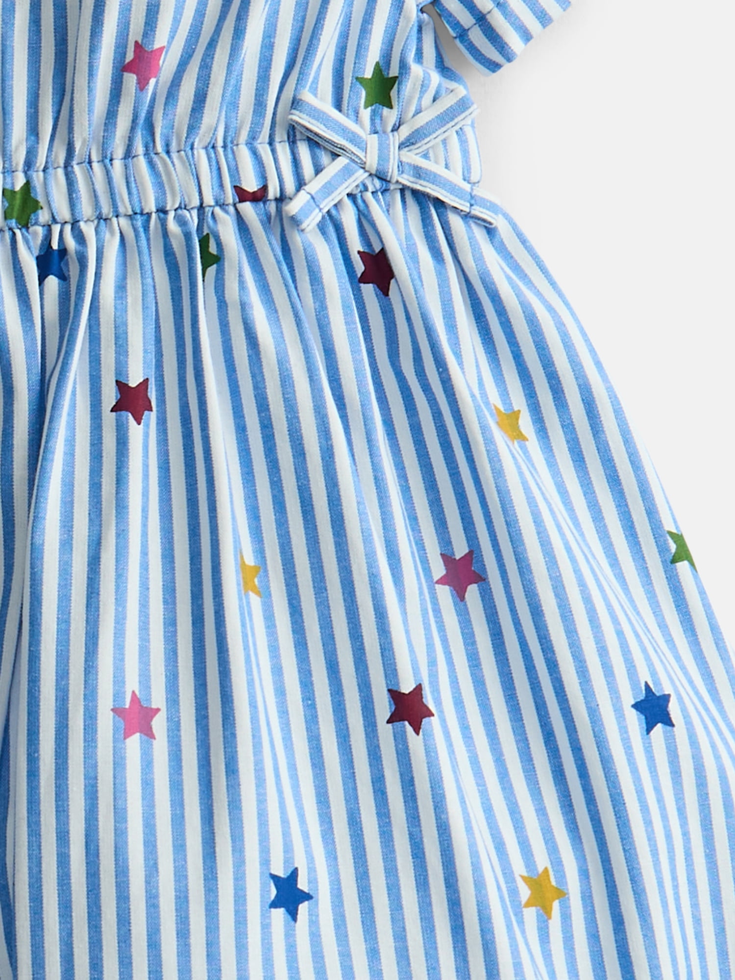 Wonder Nation Toddler Girls' Button Front Cotton Shirtdress with Short Sleeves, Sizes 12M-5T